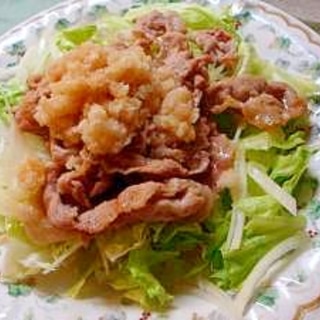 おろし生姜の豚焼き☆サラダ風